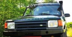 Bara fata OFF ROAD +50mm cu placa pentru troliu pentru Land Rover Discovery I